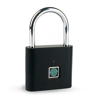 Keyless Nabíjanie pomocou pripojenia USB Fingerprint Smart Lock Zámok Dverí Zamky Prenosné Anti-Theft Odtlačkov prstov Visiaci zámok